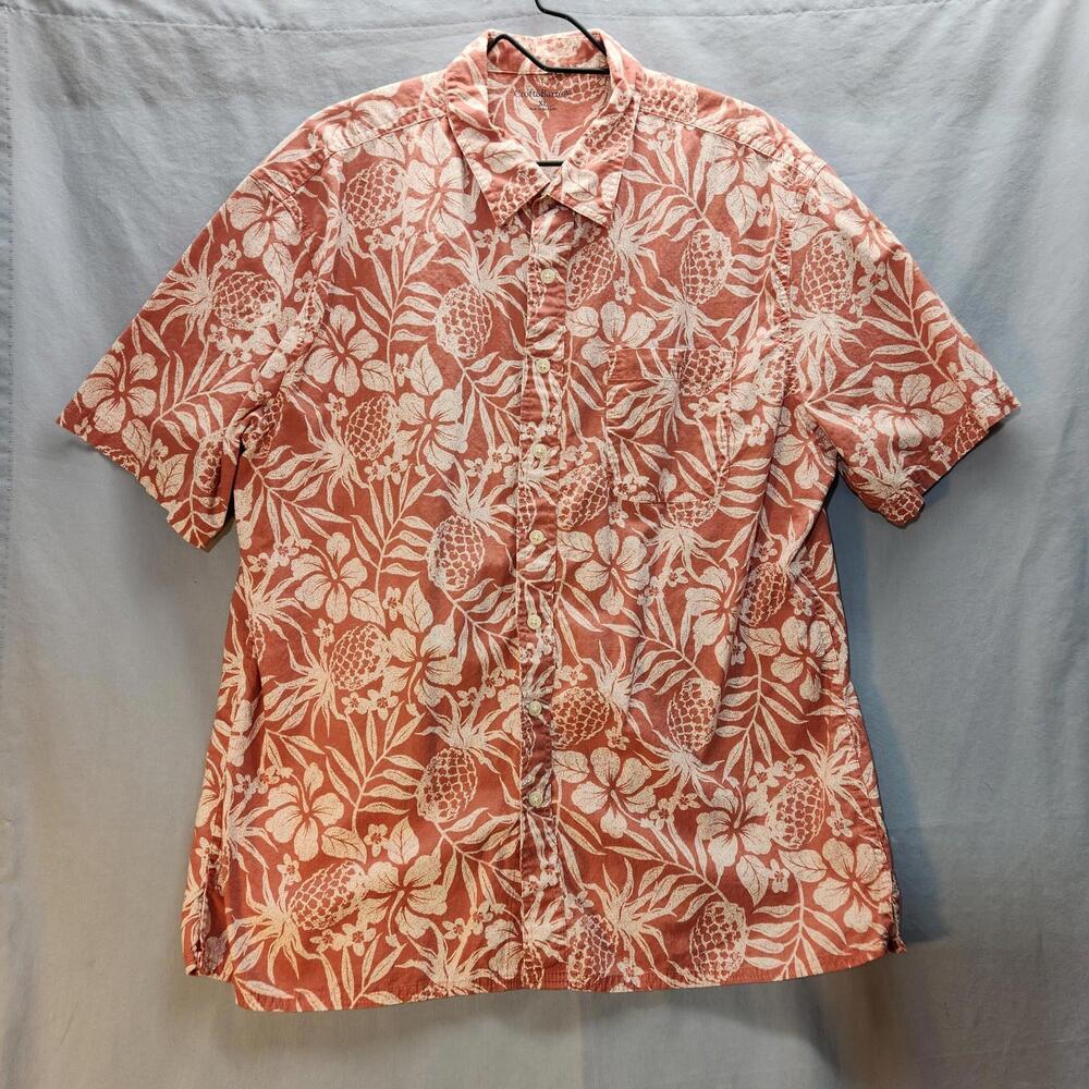 Croft And‎ Barrow Hawaiian Tropical Floral Shirt Size XL
